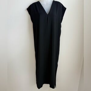 Prologue Black Midi V-Neck Dress